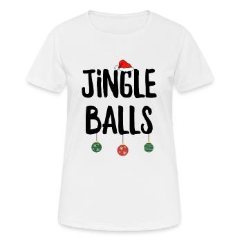 Boules de jingle - T-shirt respirant Femme - blanc - Devant - AI Model Female 172 dark (172cm)