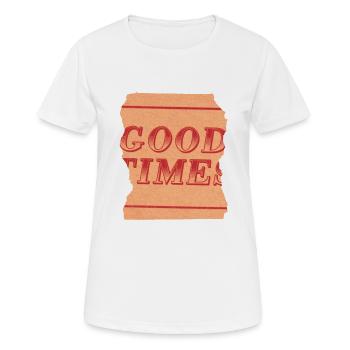 Gute Zeit - Frauen T-Shirt atmungsaktiv - Weiß - Vorne - AI Model Female 172 dark (172cm)
