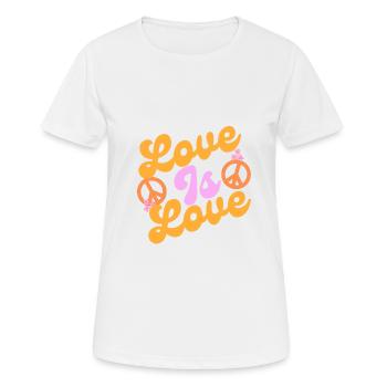 Love is Love - Women's Breathable T-Shirt - white - Front - AI Model Female 172 dark (172cm)