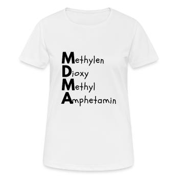 Methylendioxymethylamphetamin - Frauen T-Shirt atmungsaktiv - Weiß - Vorne - AI Model Female 172 dark (172cm)