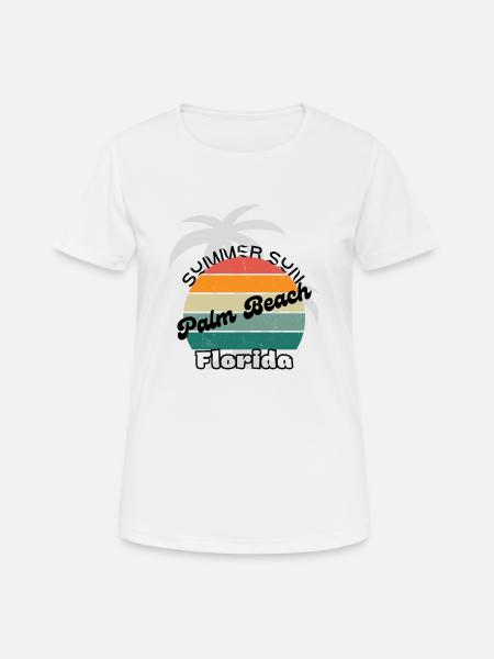 Palm Beach Florida - Women's Breathable T-Shirt - white