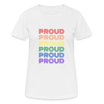 Proud - Women's Breathable T-Shirt - white - Front - AI Model Female 172 dark (172cm)