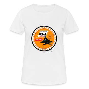 GX 1, Tarnkappenjäger - Frauen T-Shirt atmungsaktiv - Weiß - Vorne - AI Model Female 172 dark (172cm)