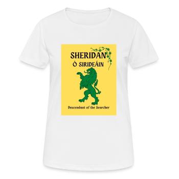 Sheridan Surname - Women's Breathable T-Shirt - white - Front - AI Model Female 172 dark (172cm)