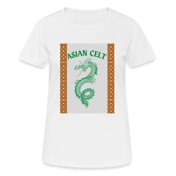 Celte asiatique - T-shirt respirant Femme - blanc - Devant - AI Model Female 172 dark (172cm)