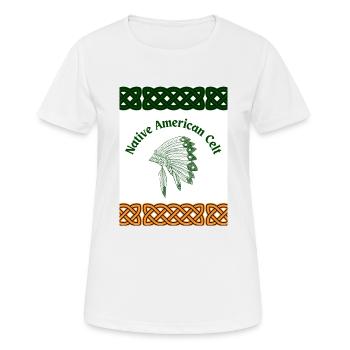 Celte amérindien - T-shirt respirant Femme - blanc - Devant - AI Model Female 172 dark (172cm)