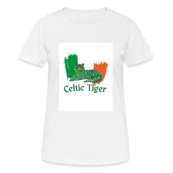 Celtic Tiger - Women's Breathable T-Shirt - white - Front - AI Model Female 172 dark (172cm)