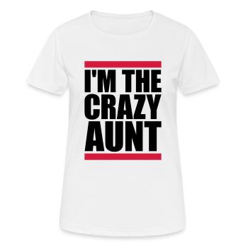 im the crazy aunt - Frauen T-Shirt atmungsaktiv - Weiß - Vorne - AI Model Female 172 dark (172cm)