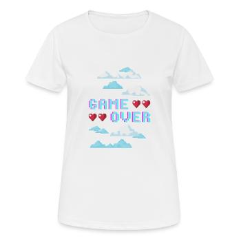 GAME OVER - Frauen T-Shirt atmungsaktiv - Weiß - Vorne - AI Model Female 172 dark (172cm)