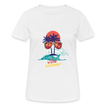 Heure d’été I - T-shirt respirant Femme - blanc - Devant - AI Model Female 172 dark (172cm)
