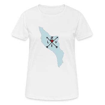 Il d'oléron love toutes directions - T-shirt respirant Femme - blanc - Devant - AI Model Female 172 dark (172cm)