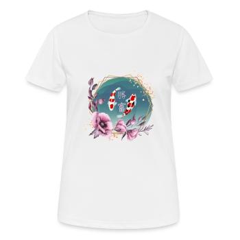 Koi_Harmony2 - Women's Breathable T-Shirt - white - Front - AI Model Female 172 dark (172cm)