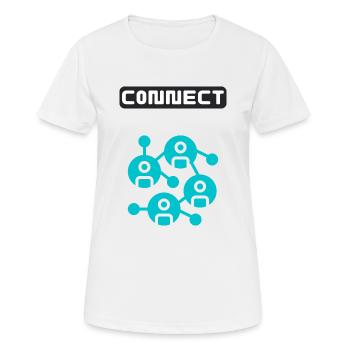 Internet Connect together - Frauen T-Shirt atmungsaktiv - Weiß - Vorne - AI Model Female 172 dark (172cm)