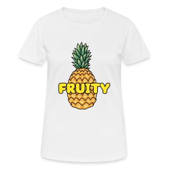 FRUITY PINEAPPLE - Women's Breathable T-Shirt - white - Front - AI Model Female 172 dark (172cm)