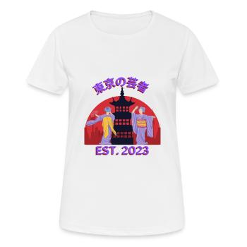 Geisha's Dancing - Women's Breathable T-Shirt - white - Front - AI Model Female 172 dark (172cm)