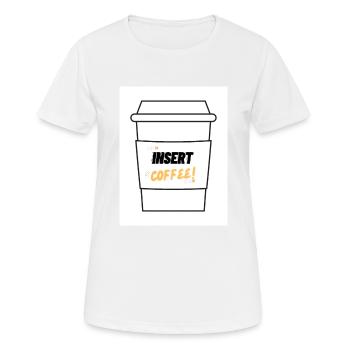 Insert Coffee Label LSHYBW - Women's Breathable T-Shirt - white - Front - AI Model Female 172 dark (172cm)