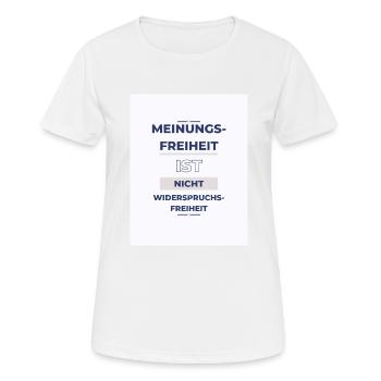 Meinungsfreiheit LBHGBW - Frauen T-Shirt atmungsaktiv - Weiß - Vorne - AI Model Female 172 dark (172cm)