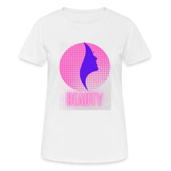 women - Frauen T-Shirt atmungsaktiv - Weiß - Vorne - AI Model Female 172 dark (172cm)