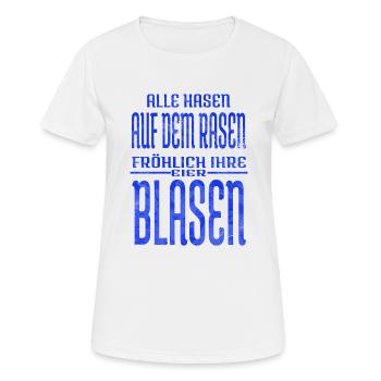 Fête de la Résurrection Anniversaire Lapin Vacances - T-shirt respirant Femme - blanc - Devant - AI Model Female 172 dark (172cm)