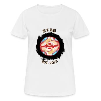 Grues amoureuses - T-shirt respirant Femme - blanc - Devant - AI Model Female 172 dark (172cm)