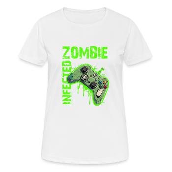 Zombie Infected Gamer - Women's Breathable T-Shirt - white - Front - AI Model Female 172 dark (172cm)
