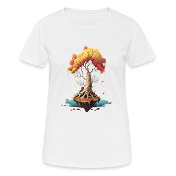 Arbre solitaire - T-shirt respirant Femme - blanc - Devant - AI Model Female 172 dark (172cm)
