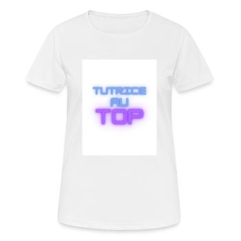 tutrice - T-shirt respirant Femme - blanc - Devant - AI Model Female 172 dark (172cm)