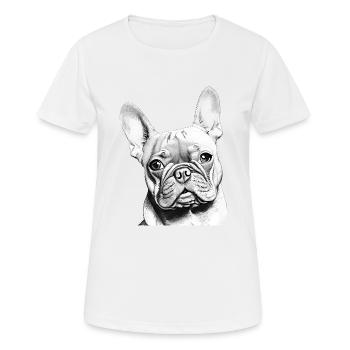 Chiens bouledogue chien propriétaire de chien propriétaire de chien propriétaire de chien - T-shirt respirant Femme - blanc - Devant - AI Model Female 172 dark (172cm)