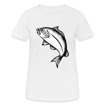 Fishing Fishing Fishing Fishing Fishing Hooks - Women's Breathable T-Shirt - white - Front - AI Model Female 172 dark (172cm)