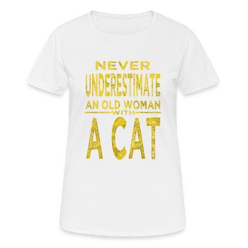 Childbirth Cat Butt Tshirts Funny Quote Gift Idea - Women's Breathable T-Shirt - white - Front - AI Model Female 172 dark (172cm)