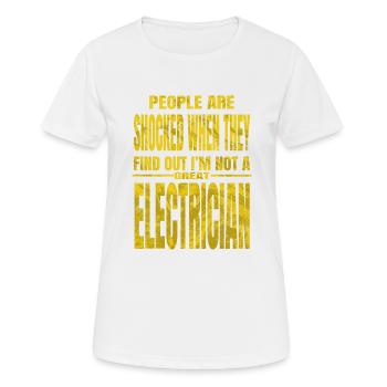 present electronics socket prop bday fun - Women's Breathable T-Shirt - white - Front - AI Model Female 172 dark (172cm)
