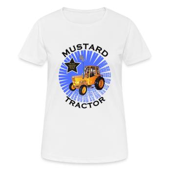 Le tracteur moutarde - T-shirt respirant Femme - blanc - Devant - AI Model Female 172 dark (172cm)
