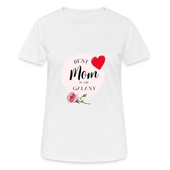 Die beste Mutter der Galaxis - Frauen T-Shirt atmungsaktiv - Weiß - Vorne - AI Model Female 172 dark (172cm)