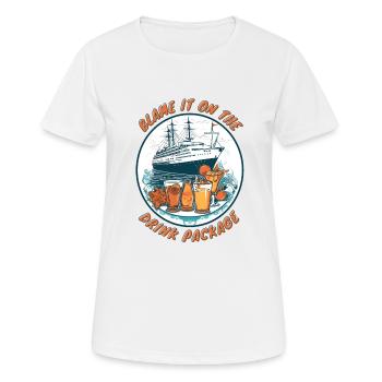 Blame It On The Drink Package - Women's Breathable T-Shirt - white - Front - AI Model Female 172 dark (172cm)