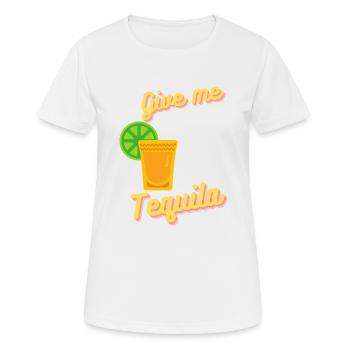 Give me Tequila Bar Trinken Junggesellenabschied - Frauen T-Shirt atmungsaktiv - Weiß - Vorne - AI Model Female 172 dark (172cm)