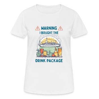 J’ai acheté le paquet de boissons - T-shirt respirant Femme - blanc - Devant - AI Model Female 172 dark (172cm)
