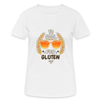 Zum Abkühlen für Gluten - Frauen T-Shirt atmungsaktiv - Weiß - Vorne - AI Model Female 172 dark (172cm)