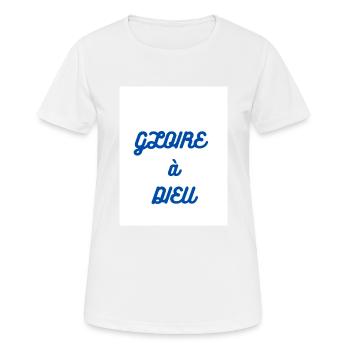 le créateur - T-shirt respirant Femme - blanc - Devant - AI Model Female 172 dark (172cm)