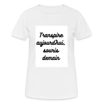 sport - T-shirt respirant Femme - blanc - Devant - AI Model Female 172 dark (172cm)