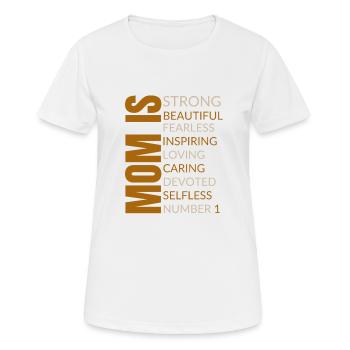 Maman est le t-shirt de la fête des mères Idée cadeau Meilleure maman - T-shirt respirant Femme - blanc - Devant - AI Model Female 172 dark (172cm)