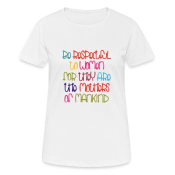Be Respectful - Women's Breathable T-Shirt - white - Front - AI Model Female 172 dark (172cm)