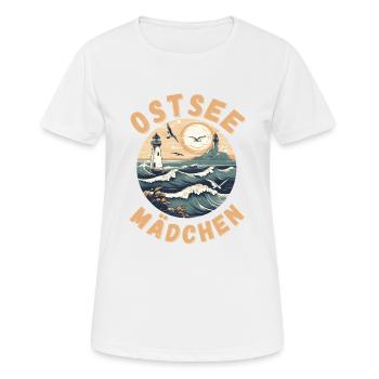 Ostsee Mädchen tolle Frauen Shirts Ostseeurlaub - Frauen T-Shirt atmungsaktiv - Weiß - Vorne - AI Model Female 172 dark (172cm)