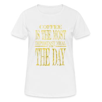 bday geek happy quote funny funny quote milk - Frauen T-Shirt atmungsaktiv - Weiß - Vorne - AI Model Female 172 dark (172cm)