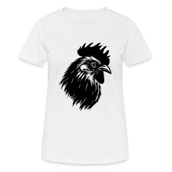 Poulet Poulailler Volaille Coq Ferme - T-shirt respirant Femme - blanc - Devant - AI Model Female 172 dark (172cm)