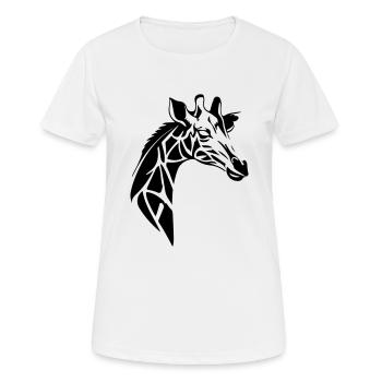 girafe - T-shirt respirant Femme - blanc - Devant - AI Model Female 172 dark (172cm)