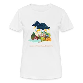 Katastrophen - Frauen T-Shirt atmungsaktiv - Weiß - Vorne - AI Model Female 172 dark (172cm)