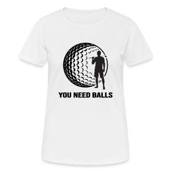Golf Golf Balles de golf Joueurs de golf Terrain de golf - T-shirt respirant Femme - blanc - Devant - AI Model Female 172 dark (172cm)