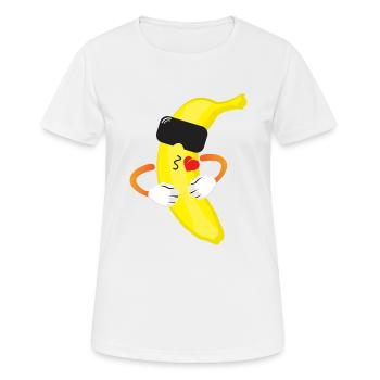 Drôle de banane - T-shirt respirant Femme - blanc - Devant - AI Model Female 172 dark (172cm)