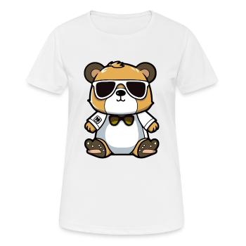 Eric der Bär - Frauen T-Shirt atmungsaktiv - Weiß - Vorne - AI Model Female 172 dark (172cm)