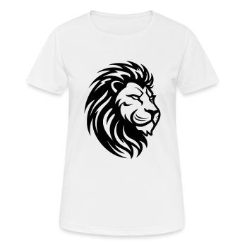 Löwe Löwenkopf Raubtier - Frauen T-Shirt atmungsaktiv - Weiß - Vorne - AI Model Female 172 dark (172cm)